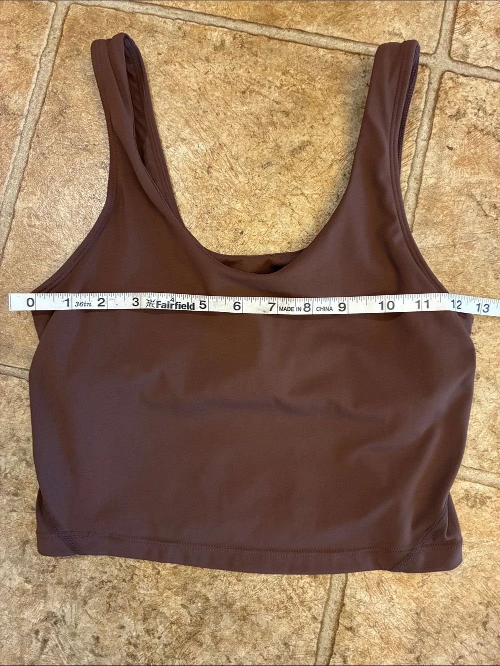 Lululemon Align Tank Top Cropped Java Brown Size Small